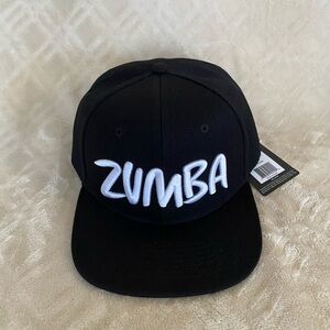Zumba Fitness Black Cap with White Logo